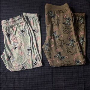 Disney Stitch Pajama Bottoms and stitch gray pants